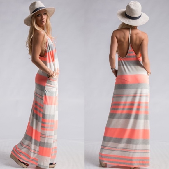 {Fashionomics} 1 Large T-Strap Back Maxi Dress - Picture 3 of 3
